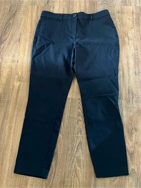 LOFT Navy Curvy Fit Pants—The Sutton Skinny Size 12 TALL